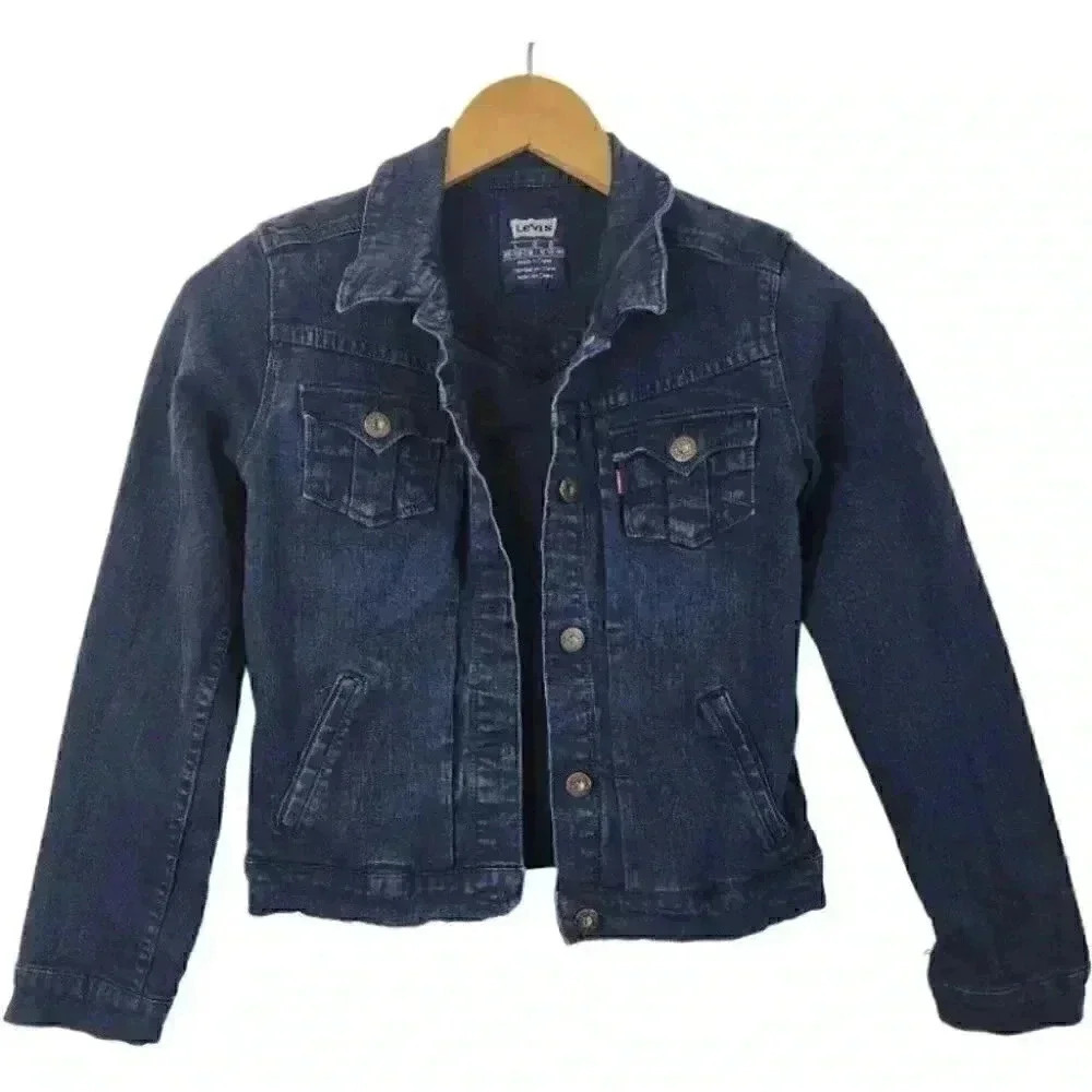 💥   Cotton Blue Jean Jacket Youths L 12-13 year old